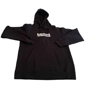 I’m Human Hoodie Adult Medium Black Sweatshirt Pullover Sweater Workout Exercise